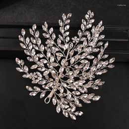 Hair Clips Silver Colour Crystal Headband Hairband Rhinestone For Women Party Bridal Wedding Accessories Jewellery Gift