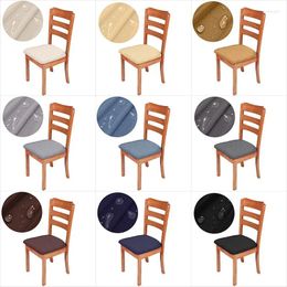 Chair Covers WaterProof Dining Room Cover Seat Without Backrest Furniture Protector Removable Elastic Cushion For Home