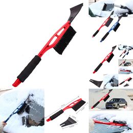 New 2-in-1 Car Ice Scraper Snow Remover Shovel Brush Window Windscreen Windshield Deicing Cleaning Scraping Tool