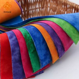 Fabric 25 Colours Jelly Roll Rainbow Patchwork Strips Cotton Fabric DIY Sewing Cloth Handmade Needlework Quilted Material 6.2*100cm