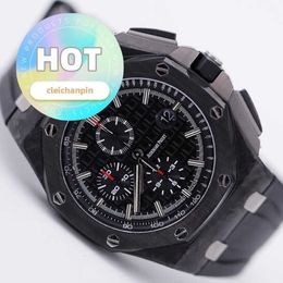 AP Wristwatch Chronograph Royal Oak Offshore 26400AU Mens Watch Black Ceramic Ring Forged Carbon Automatic Machinery Swiss Sports Watch World Famous Watch