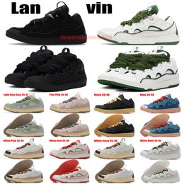 Luxury Curb Suede Chunky Shoes Meteor Sneakers Designer Man Woman Leather Trainers Black Blue Light Blue Gum Pale Pink White Ivory Multi Red Casual Shoe Size 35-46