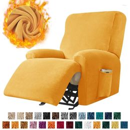 Chair Covers 1/2 Seater Split Recliner Sofa Cover Soft Velvet Relax Armchair Slipcover Living Room Elastic Lazy Boy Couch Furniture