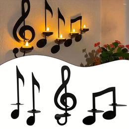 Candle Holders Creative Rack Decorative Wall Musical Note Cup Storage Holder Wedding Party Christmas Home Decoration