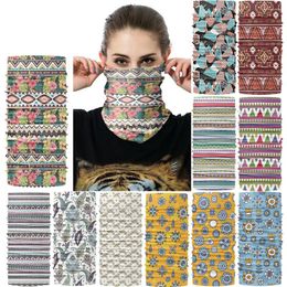 Scarves Multifunctional Outdoor Sports Cycling Hiking Scarf Women Men Bohemian Retro Face Shield Seamless Bandana Neck Warmer Windproof