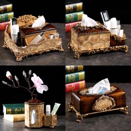 Miniatures European Tissue Box Fruit Plate Wine Rack Ashtray Resin Ornaments Home Livingroom Figurines Crafts Porch Coffee Table Decoration