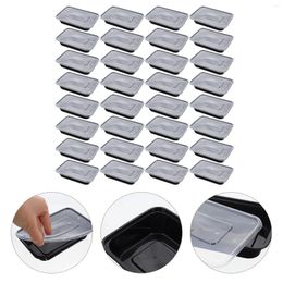 Dinnerware 50 Pcs Disposable Lunch Box Takeaway Containers Holders Plastic Lid Packing