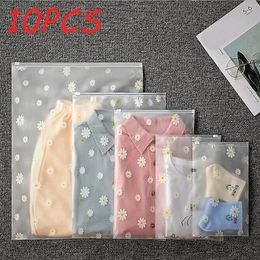 Storage Bags 5/10PCS Travel Clothes Portable Daisy Makeup Waterproof Shoe Bag Organiser Pouch Plastic Packing