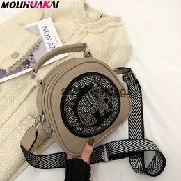 Top Handle Bags Fashion Embroidery Women Bag High Quality Leather Handbag Small Crossbody for 2022 New Luxury Designer H240328