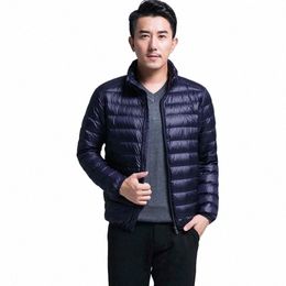 winter Jacket Men Parkas Ultra-thin Warm Coat Mens Ultralight Down Jackets Solid Color Down Coat Men Fi New Streetwear 5XL x4Sb#