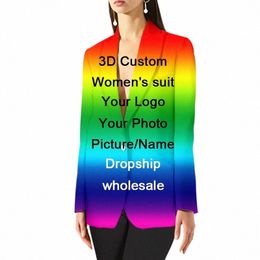 3d Custom Printed Suit Jacket Women Jacket High Street Fi Blazers New Style Oversized Elegant Lady Jacket American Stylish W8ji#