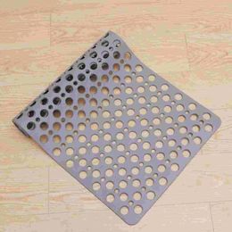 Bath Mats 1pc Bathroom Floor Mat Suction Cup Foot Pad Anti-slip Hollow Out Bathing Carpet For Home El Grey 73x43cm