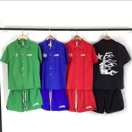 Designer Mens Fashion Casual Sports Men's Suit Shorts Short Sleeve Hellstar Brand Classic Print US-Size-S-XL