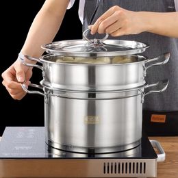 Double Boilers Stainless Steel Right Angle Steamer Household Soup Pot Original European Boiler SBD-019