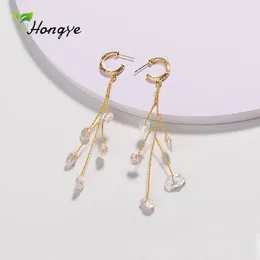 Dangle Earrings Hongye Personality Simple Branches Shape Pearl Pendientes Drop For Women Party Handmade Metal Brincos Jewellery