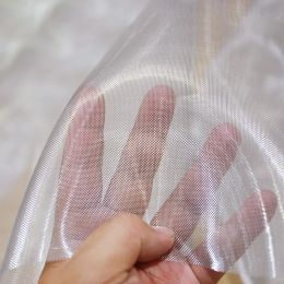 Fabric 50*145cm Metallic Hard Yarn Fabric Skirt Support Shaping Fabric Seethrough Bright Mesh Organza Tulle Fabric Sewing Material