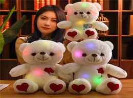 Luminous bear doll toys cute colorful Teddy plush toy holiday birthday gift toy1748491