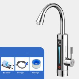 Tools Electric Water Heater Temperature Display Kitchen Tankless Instant Hot Water Faucet 3300w 220v