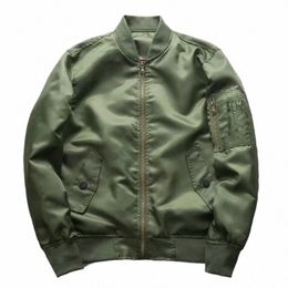 casual Bomber Jacket Men Windproof Baseball Jackets Warm Spring Military Flight Suit Thin Plus Size Male Green Short Coat Boys P6UY#