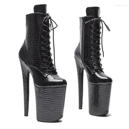 Dance Shoes 23CM/9inches PU Upper Modern Sexy Nightclub Pole High Heel Platform Women's Ankle Boots 088