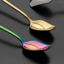 Spoons Eco-friendly Stirring Spoon For Picnic Vingtage Rose Kitchen Accessories Mixing 13/15/17cm Tea Long Handle Teaspoon