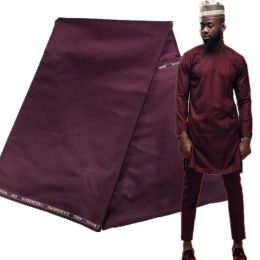 Fabric 10 Yards African Soft Cashmere Cotton Fabric Material for Men Cloth Plain Cashmere Polish Fabric Material for Garment AK5