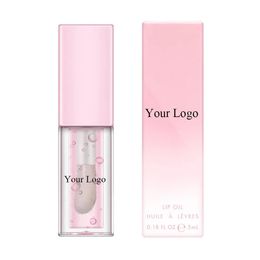 Private Label Clear Lipgloss Full Colour Makeup Plumping Lip Oil Moisturising Waterproof Lasting Lip Gloss Cosmetics Custom Bulk 240327