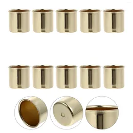 Candle Holders 10 Pcs Metal Cup Table Candlestick Decor Desktop DIY Cups Household Wreath Christmas Xmas Candleholder Stand