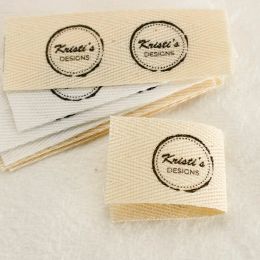 accessories Custom Twill Labels for Clothes,Sewing Accessories,Cotton Folding,Your Text or Logo, Xw5580