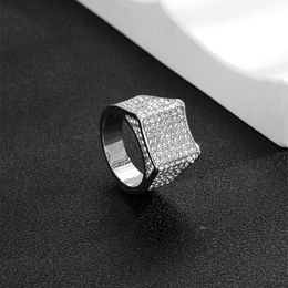 Luxury Ring Micro Pave AAAAA Zircon White Gold Wedding band Rings for Women Bridal Promise Engagement Jewelry Gift