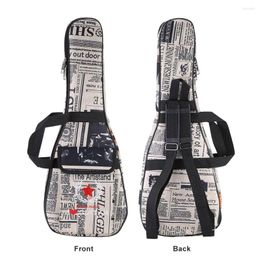 Storage Bags Ukelele Bag Case Paper Pattern Oxford Backpack Adjustable Shoulder Strap