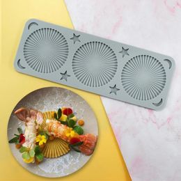 Baking Moulds 3 Cells Round Shell Silicone Mould Gear Shape Chocolate Decorating Mould DIY Origami Cake Mousse Moulds Accessories
