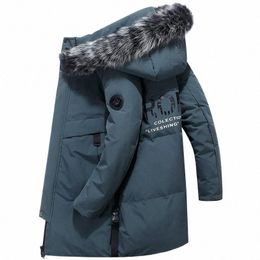 2022 New Men's Down Jacket Winter Male Jacket High Quality Lg Thick Warm Coat Fi Trends Fur Hooded Parkas Men's Coat 3XL S9xG#