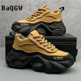 Designer Style Men Shoes Autumn Winter Comfortable Mens Thick Platform Sneakers Fashion Casual Sports Trainers Tenis 240318