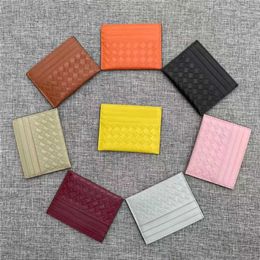 Fashion Weaving Card Case Female Card Bag Slim Card Holder Compact Multi Card Pocket Name Card Holder 041924-11111