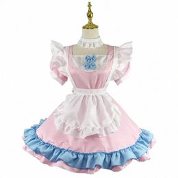 anime Cosplay Maid Dr Maxi Size Pink Blue Outfits Womens Kawaii Lolita Schoolgirl Sweet Gift Fairy Lingerie Dr Cosplay x6YL#