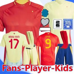 2024 2025 Spanish jersey football jersey national team uniform 23 24 Ferran Canales Ansu Fati Koke Asnsio Asla Pedri Morata Morata children's kit men's football shirt