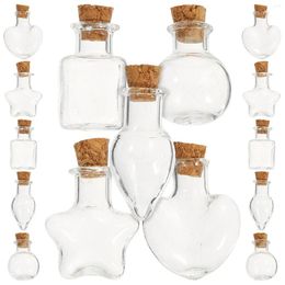 Vases 15 Pcs Cell Phone Accessories Mini Glass Bottle Delicate Decorate Compact Tiny Festival Decorative Cork Wish