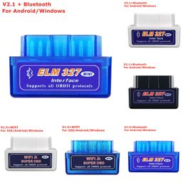 Upgrade Super Mini Elm327 V2.1 Bluetooth-Compatible Obd2 Scanner Wifi ELM 327 V1.5 On Android IOS Car Diagnostic Tool OBD II Code Reader