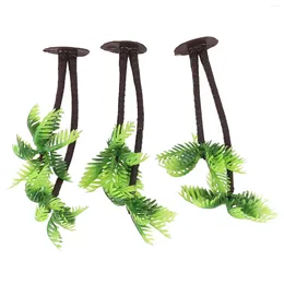 Decorative Flowers 5Pcs Artificial Miniature Palm Trees Scenery Layout Model Plastic Tree Train Coconut Rainforest Toys For Ho