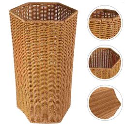 Umbrellas Doorway Umbrella Holder Imitation Rattan Stand Bucket Home Storage Basket Yoga Mats Indoor