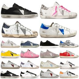 2024 designer star dirty sneakers men women Casual Shoes black white pink sliver green blue red leather suede mens womens outdoor casual sports trainers