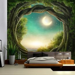 Tapestries Wall Hanging Nature Landscape Forest Print Large Tapestry Hippy Bohemian Decoration