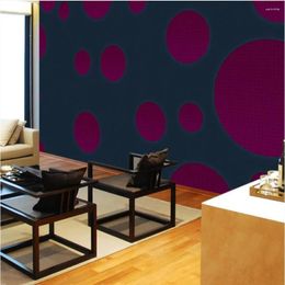 Wallpapers Milofi Large Wallpaper Mural Custom 3D Stereo Abstract Red Geometric Background