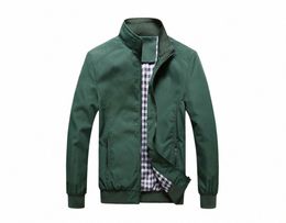 british fi men's jacket Busin Men's Spring and Autumn thin blue jacket and black M-3XL collar zipper jacket #652648 66vc#