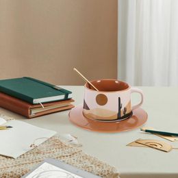 Mugs Ceramic Mug Retro Hand Brewed Coffee Cup Exquisite Water Set Home Accessory Decorative Milk