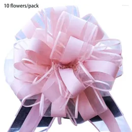 Party Decoration Q6PE 10pcs For Extra Large Yarn Pull Bow Ribbons Gift Bows Christmas Packing Wedding Car Door Handle Decor