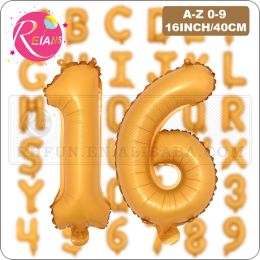 Cushion 16 Inch Orange Number Letter Az Alphabet Foil Balloons Birthday Party Wedding Happy Halloween Decoration Event & Party Supplies