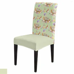 Chair Covers Easter Egg Green Polka Dots Cover Set Kitchen Stretch Spandex Seat Slipcover Home Dining Room