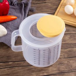 Measuring Tools 1Pc 2.5L Large Capacity Baking Cup Scale Kitchen Mixing Bowl With Lid Transparent Plastic For Home